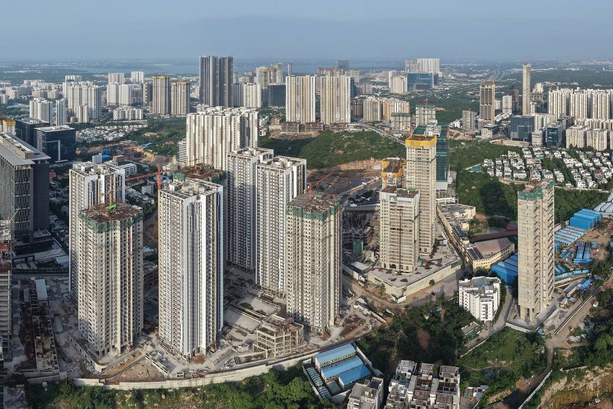 The Financial District from the air, August 2026